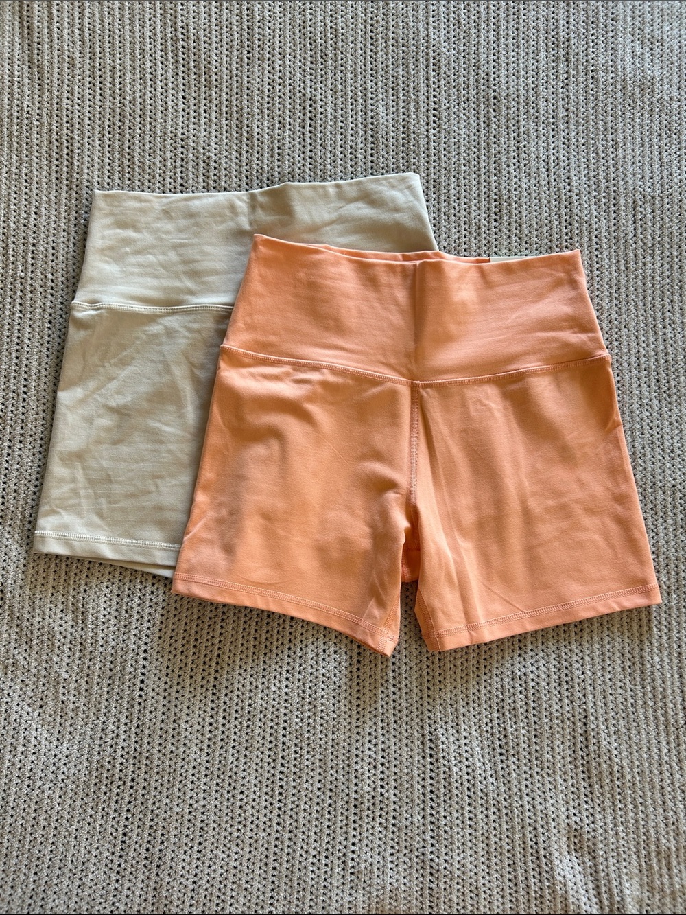 Aerie Offline Women’s High-Waist Active Shorts - Peach and Cream